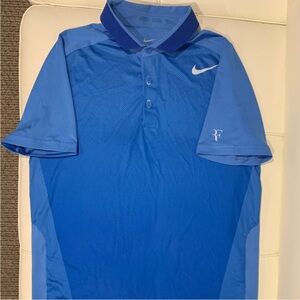Nike Men's Roger Federer Blue Polo Shirt